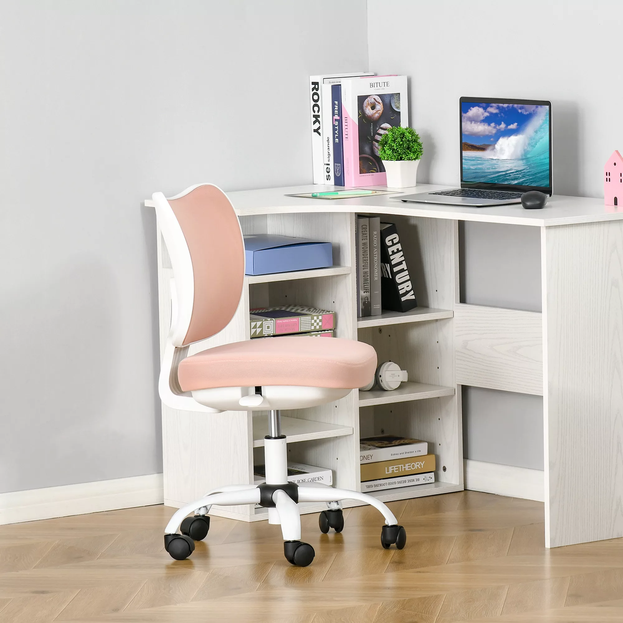 Vinsetto Bürostuhl Drehstuhl Bürosessel ohne Armlehnen Höhenverstellbar Sch günstig online kaufen