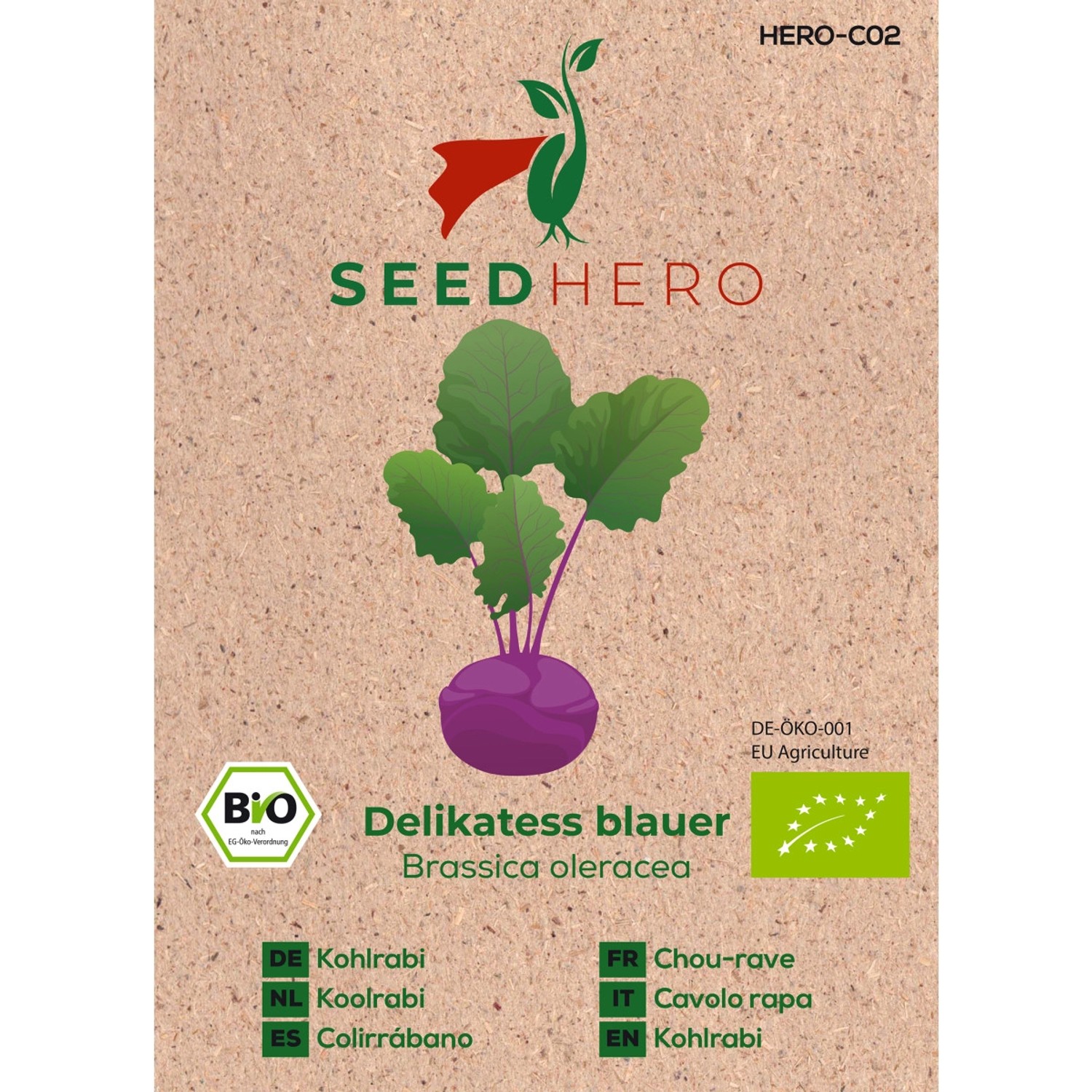 Seedhero BIO Kohlrabi Delikatess Blauer Samen günstig online kaufen