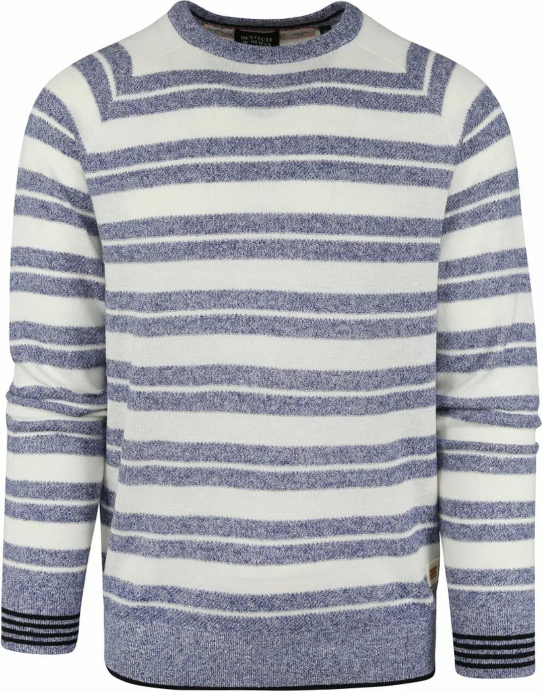 Scotch and Soda Sweater Streifen Blau - Größe XXL günstig online kaufen