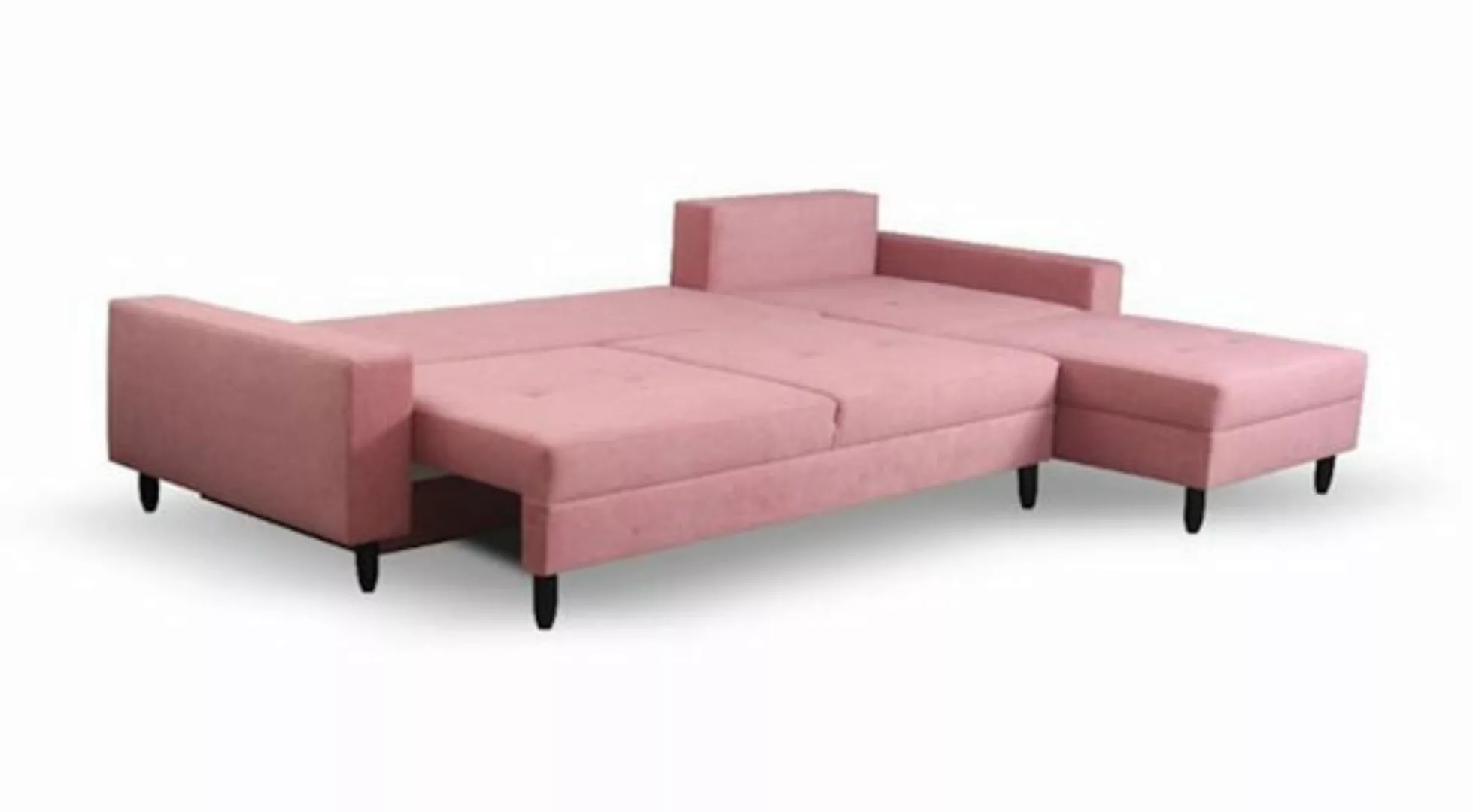 Feldmann-Wohnen Ecksofa Havana, 246cm Farbe wählbar mit Schlaffunktion & Be günstig online kaufen