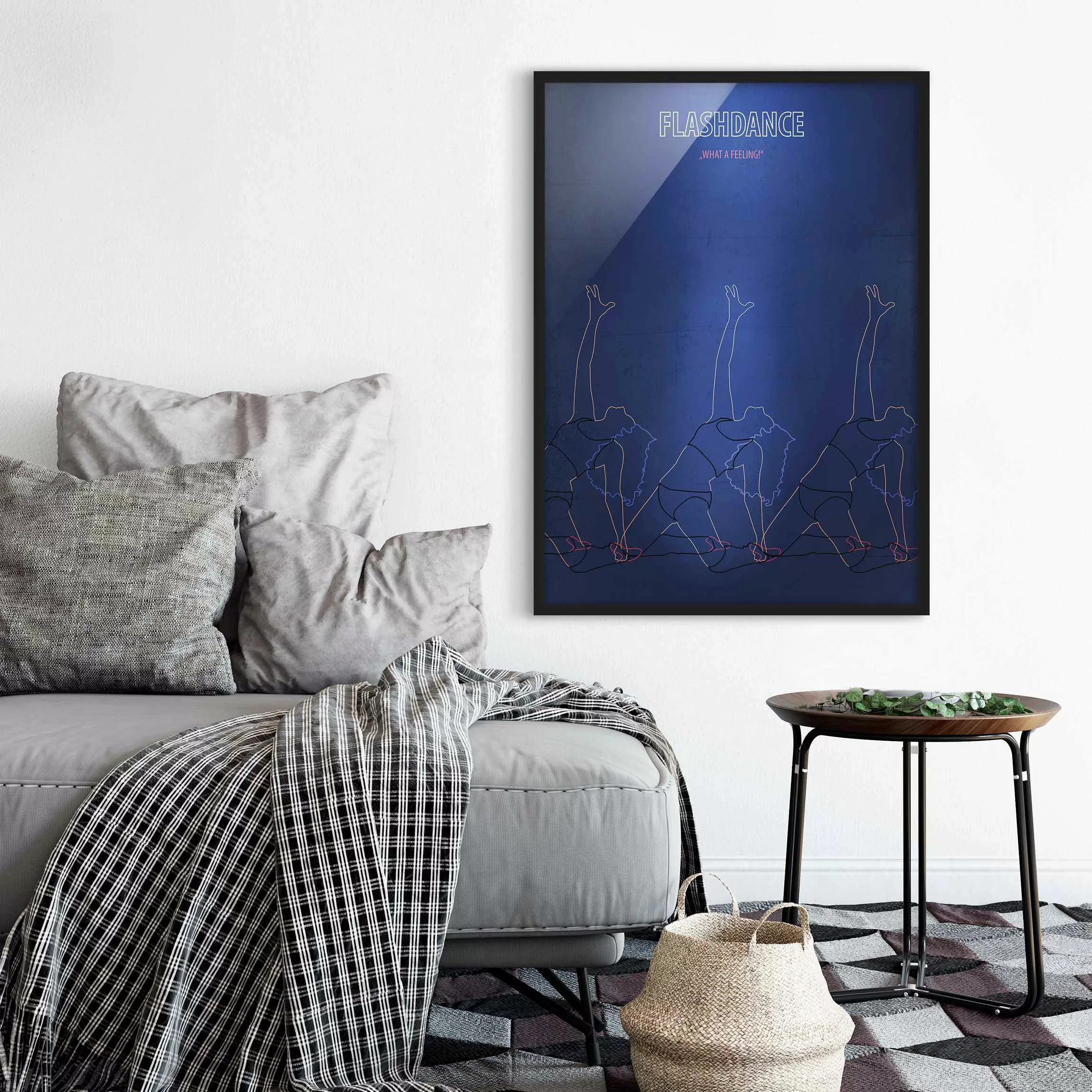 Bild mit Rahmen Kunstdruck - Hochformat Filmposter Flashdance günstig online kaufen