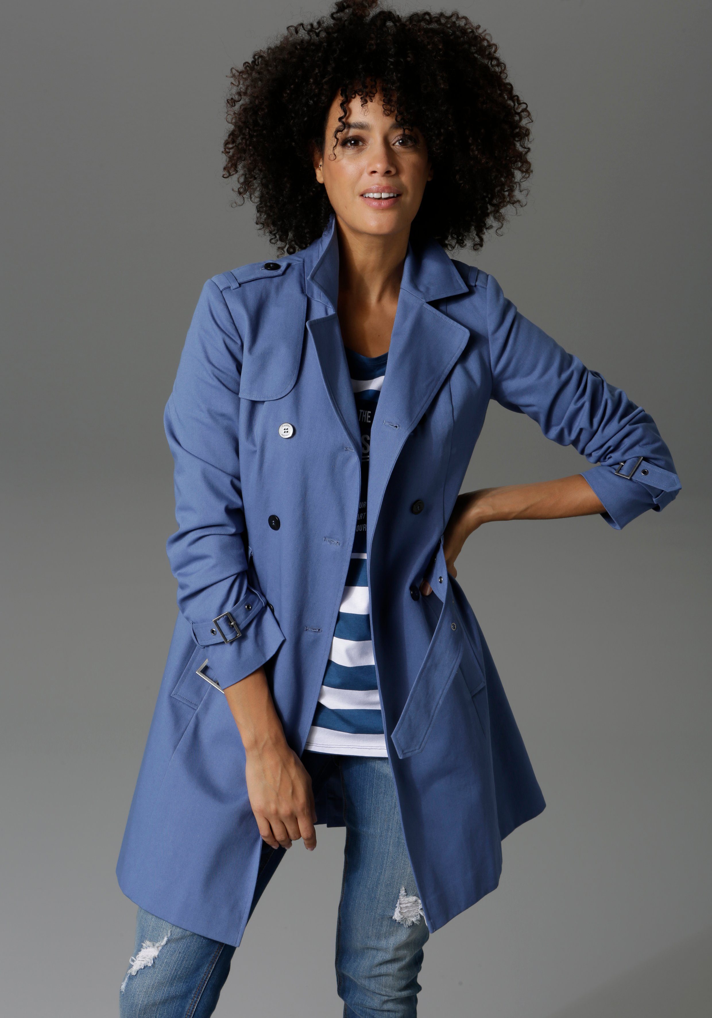 Aniston CASUAL Trenchcoat mit Gürtel zum günstig online kaufen