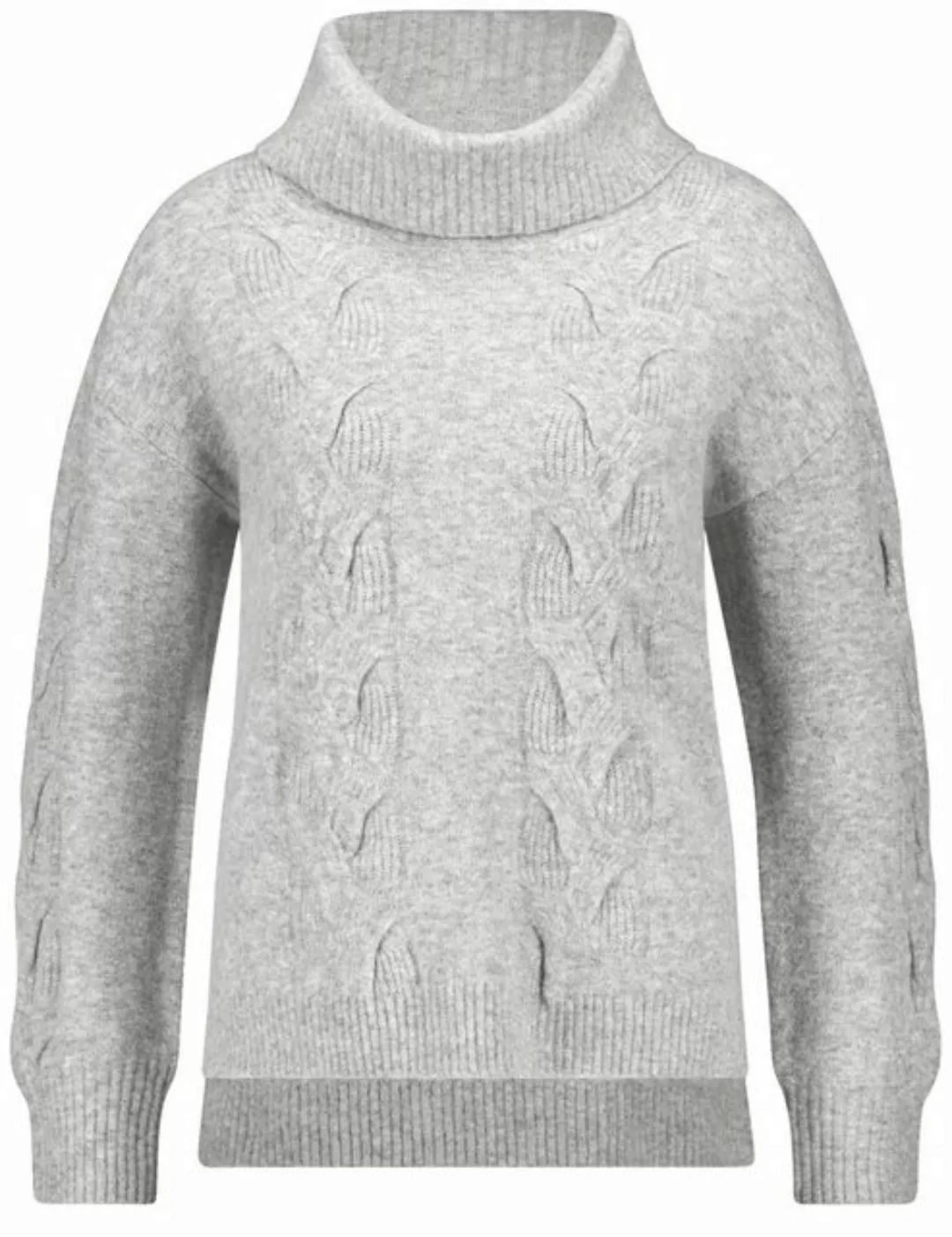 GERRY WEBER Sweatshirt Rollkragenpullover mit Zopfmuster günstig online kaufen