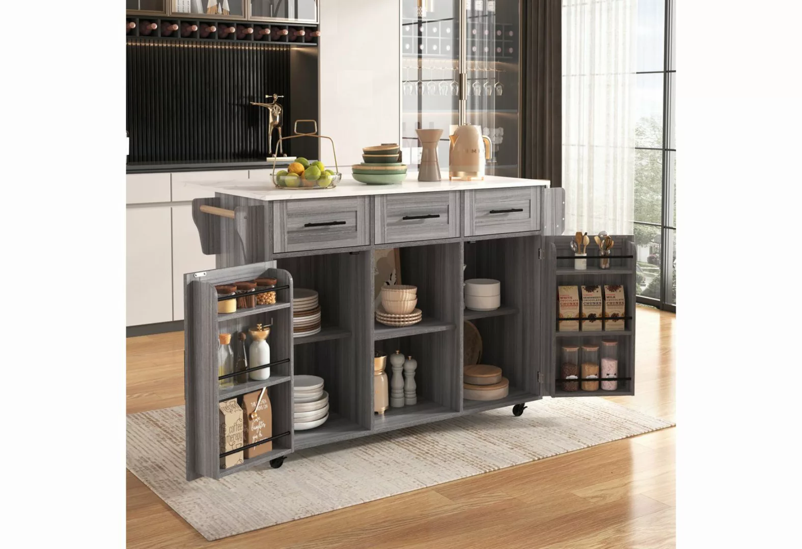 GLIESE Buffet 139x46(71)x91,5 cm großer Küchenbuffet, für Esszimmer, Küche günstig online kaufen