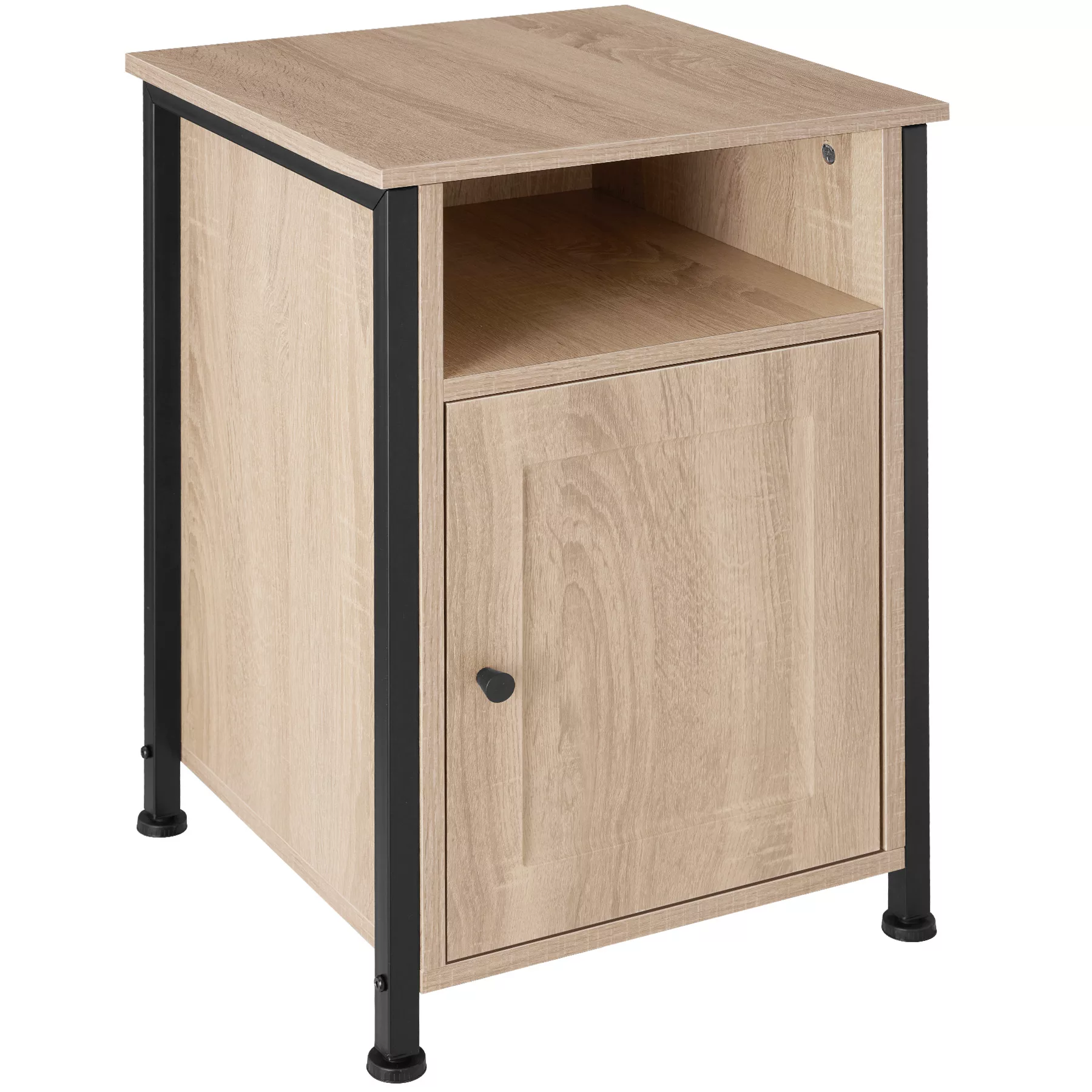 Nachttisch Blackburn 40x42x60,5cm - Industrial Holz hell, Eiche Sonoma günstig online kaufen