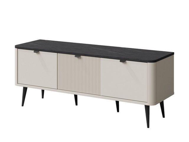 Compleo TV-Schrank modern Design, TV-Kommode mit Lamellen, Breite: 130 cm günstig online kaufen