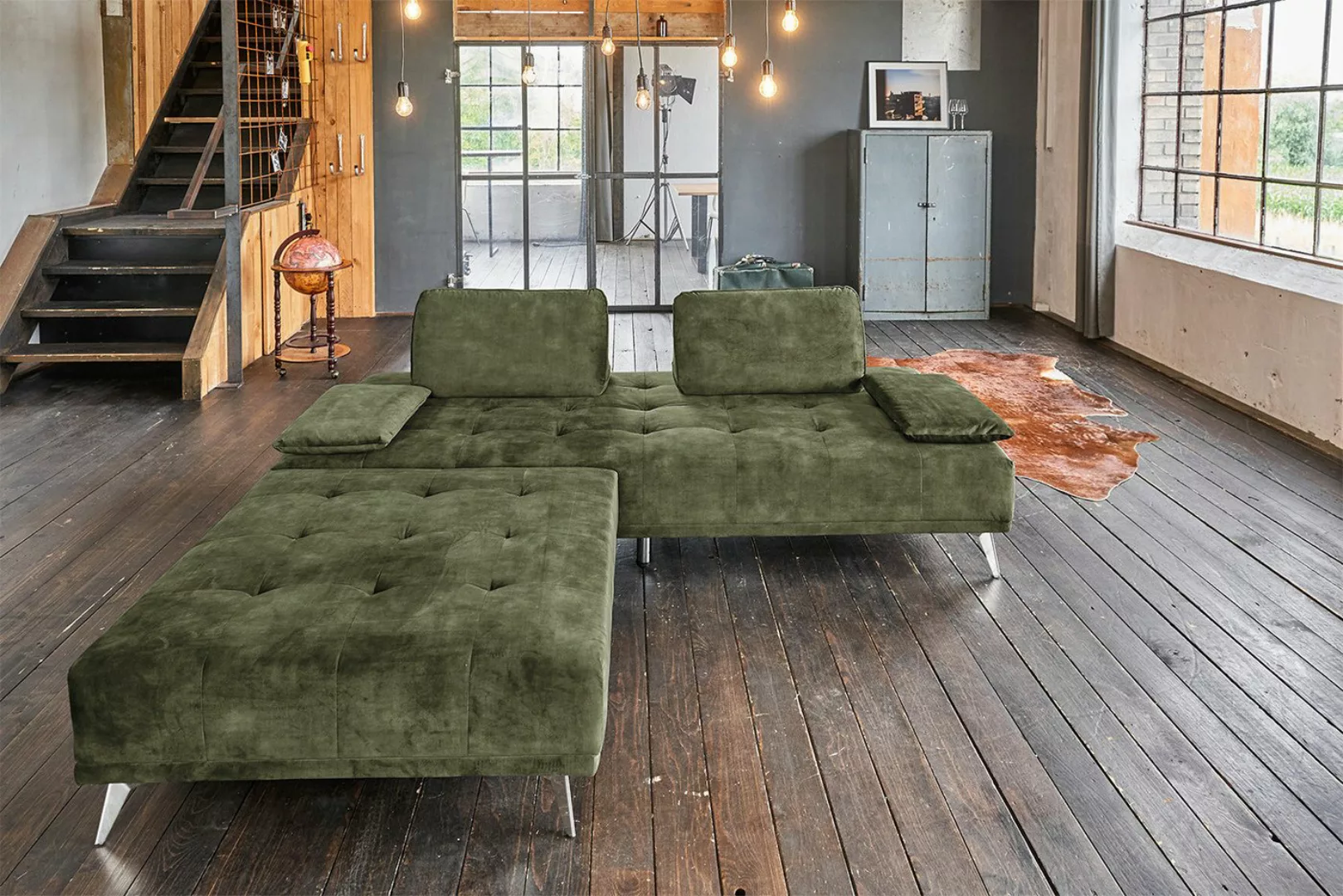 KAWOLA Schlafsofa WIOLO, Daybed Stoff, mit oder ohne Hocker, verschiedene F günstig online kaufen