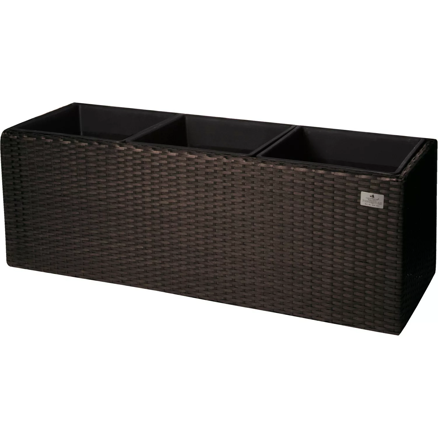 Gartenfreude Pflanzkübel Polyrattan 76 cm x 26 cm Mocca günstig online kaufen