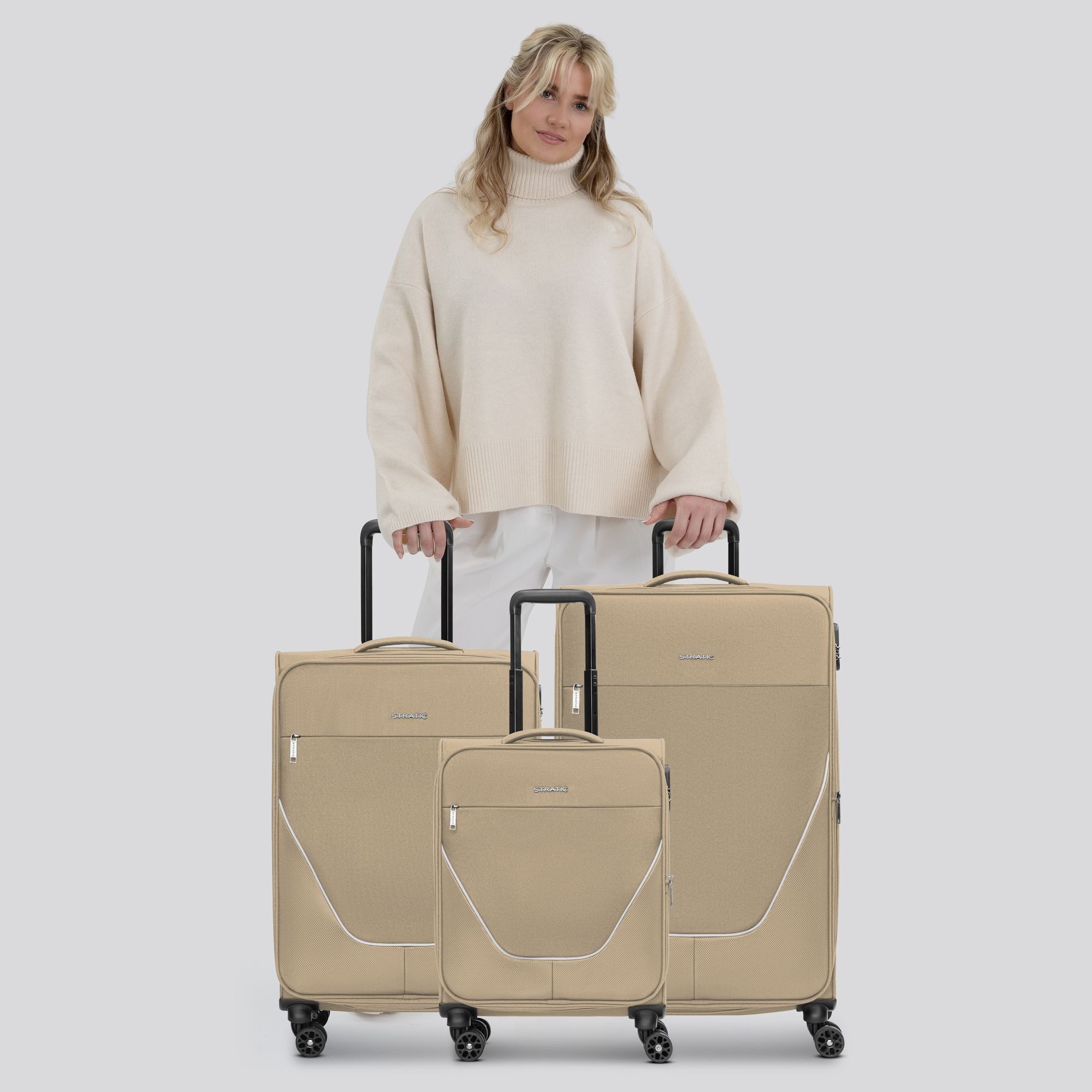 Stratic Trolleyset taska, 4 Rollen, (3-teilig, günstig online kaufen