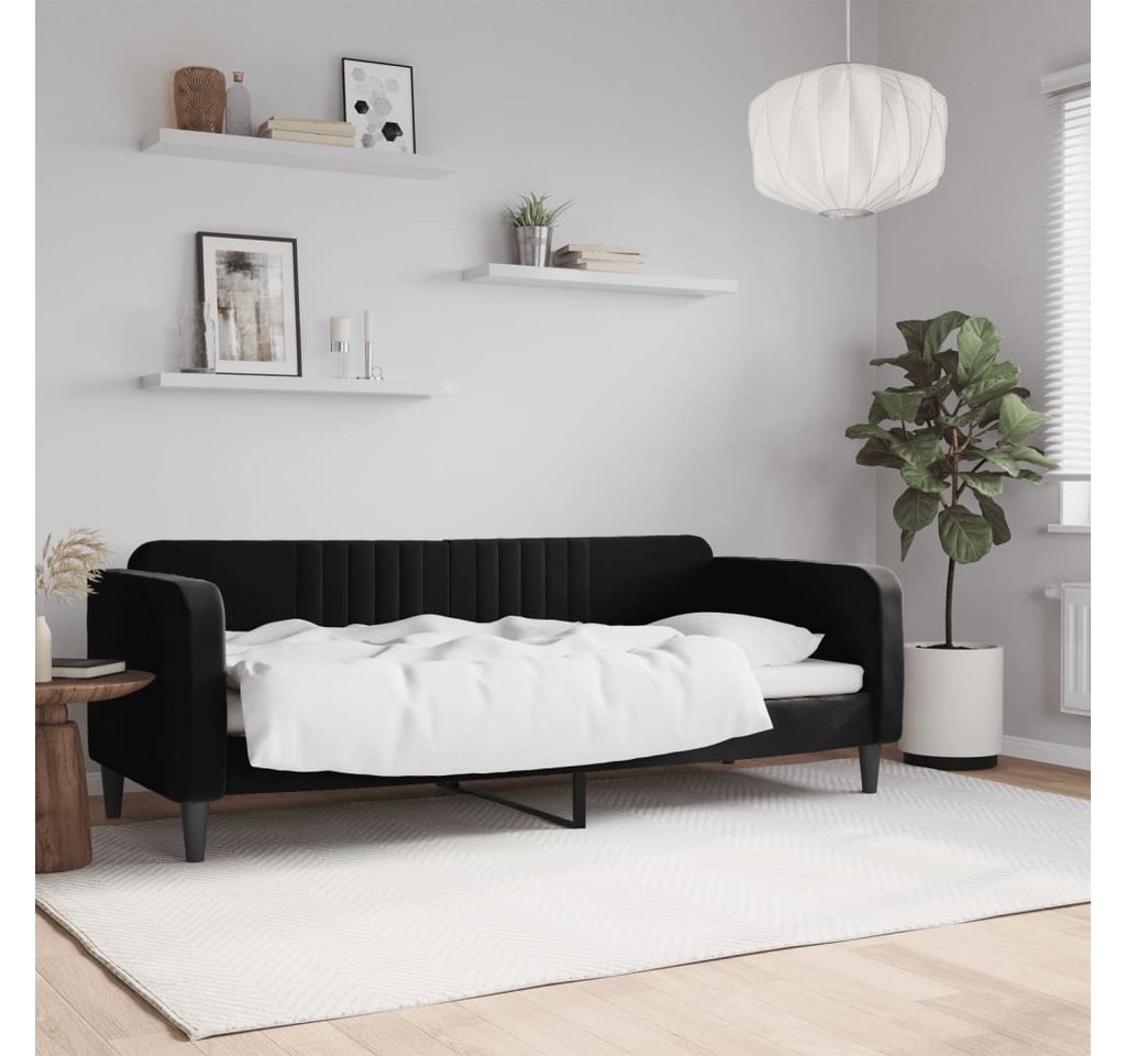 vidaXL Gästebett Tagesbett Schwarz 80x200 cm Samt Gästebett Gästecouch Gäst günstig online kaufen