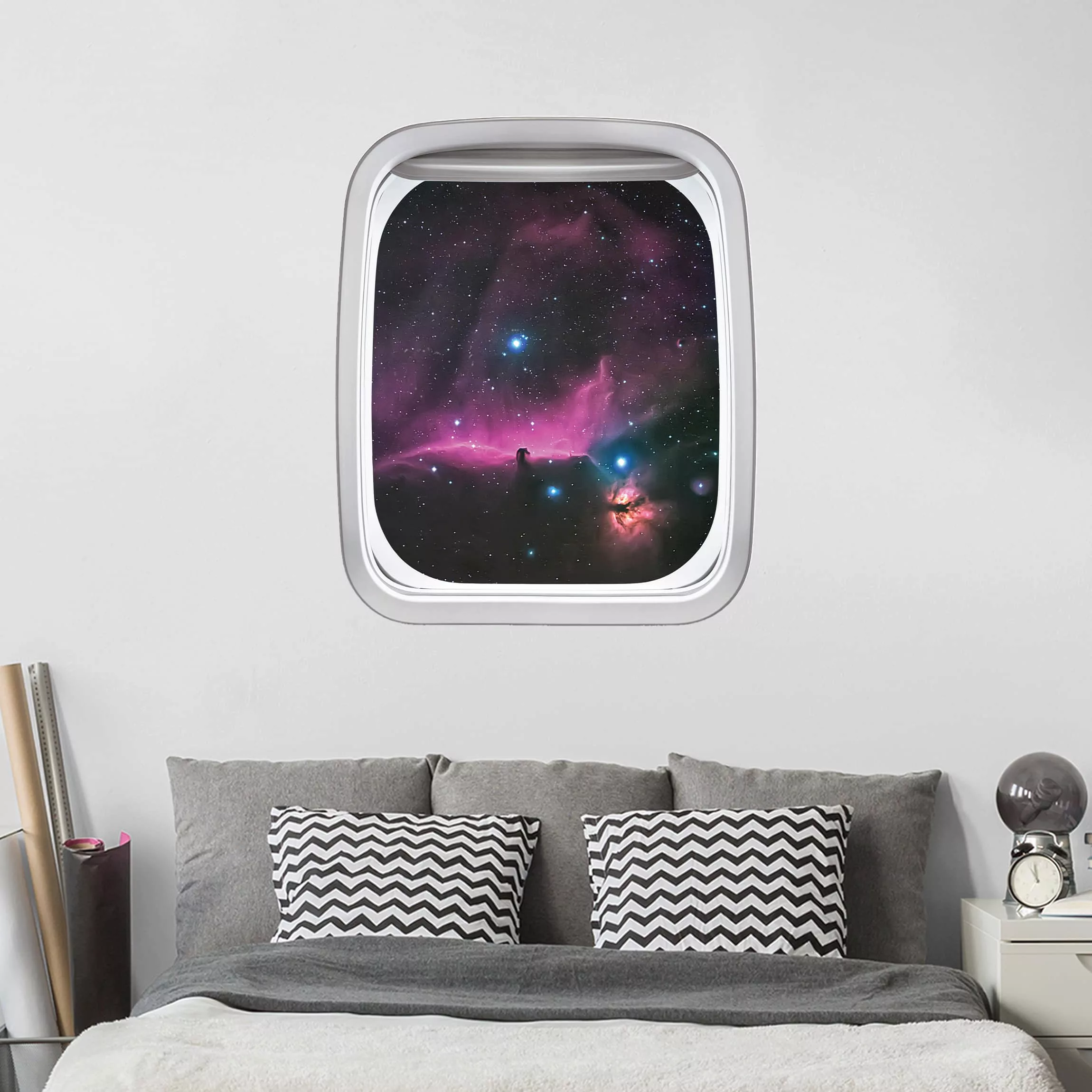 Wandtattoo Kinderzimmer Fenster Flugzeug Nebel des Orions günstig online kaufen