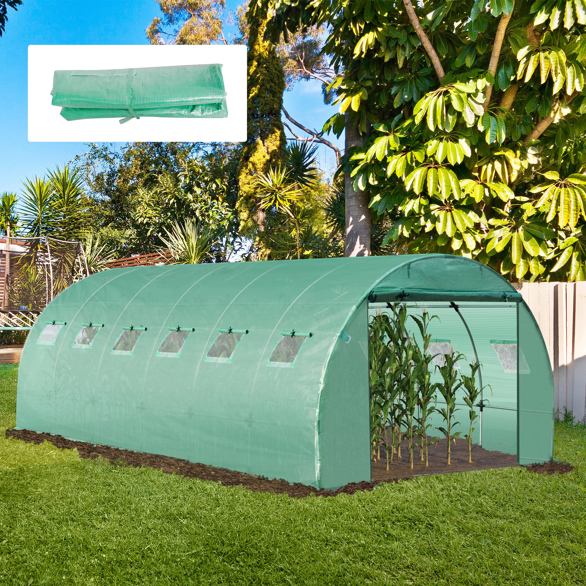 Outsunny Gartenfolie, 600L x 300B x 200H cm, UV-beständig, alterungsbeständ günstig online kaufen