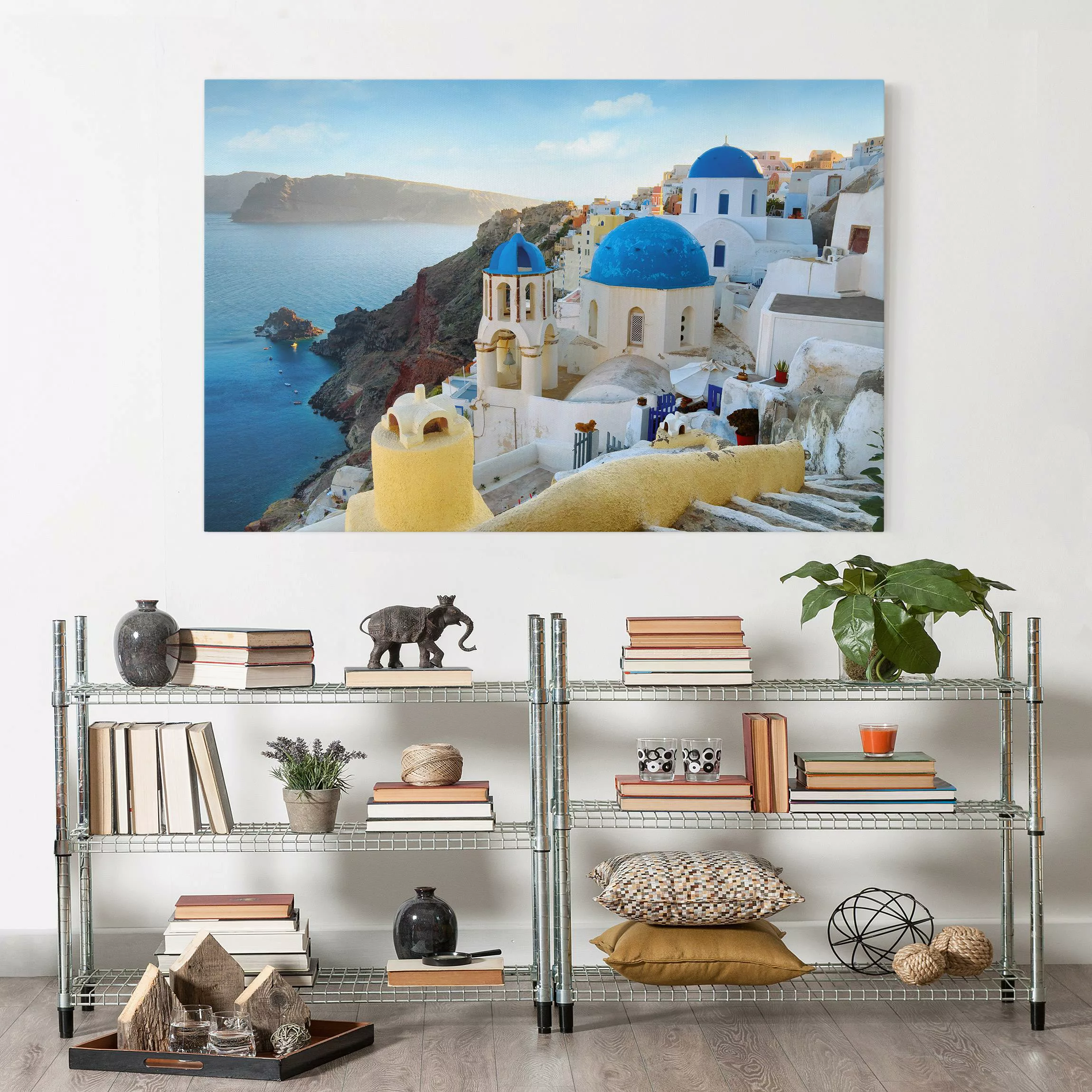 Leinwandbild Architektur & Skyline - Querformat Santorini günstig online kaufen