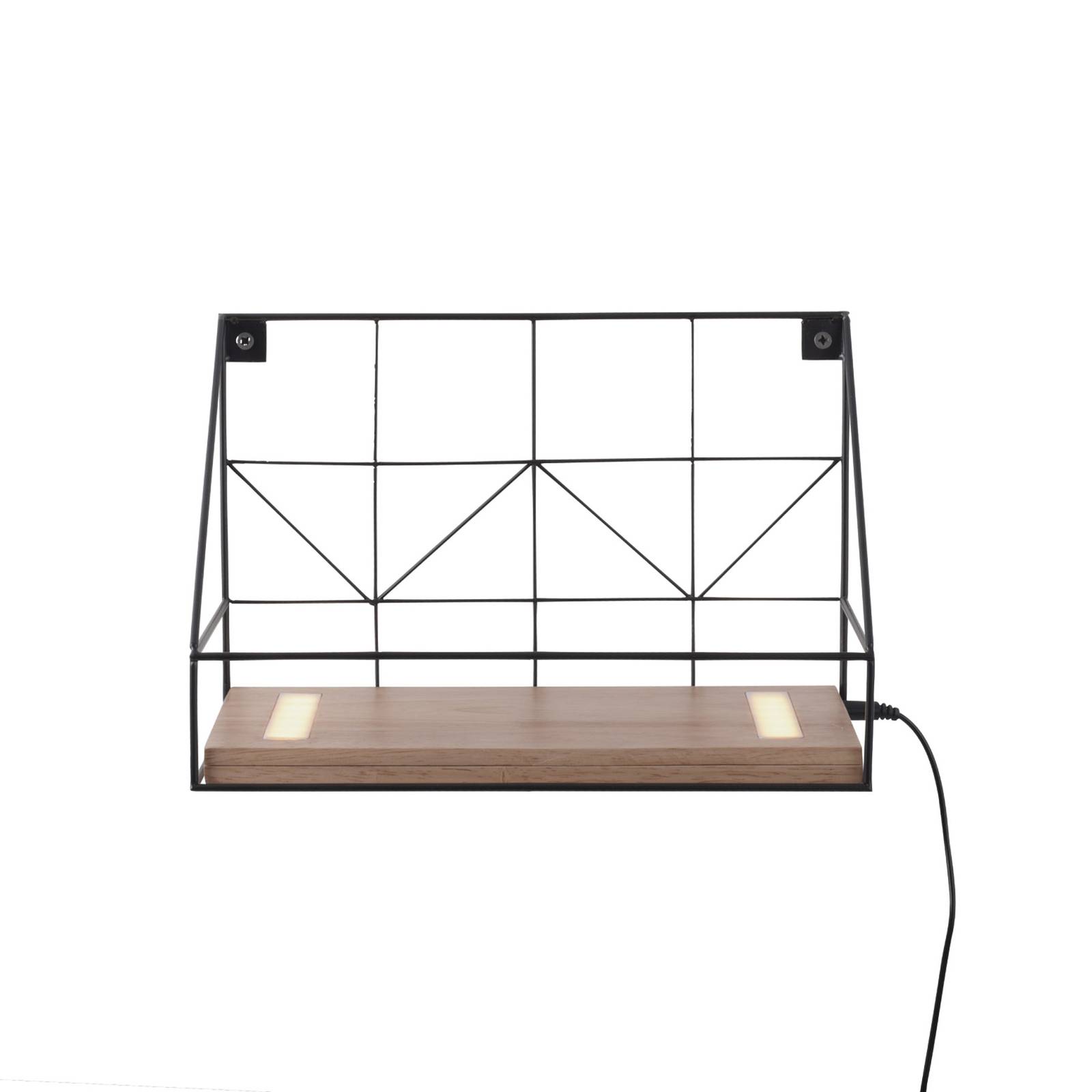 LED-Wandleuchte Board mit Holzregalboden, 30x15cm günstig online kaufen