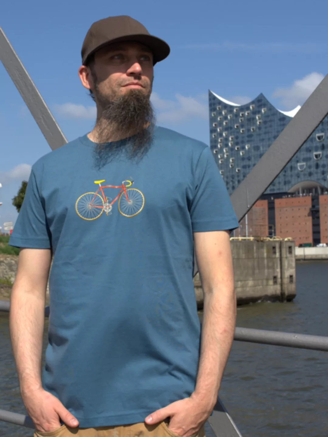 Rennrad Blaugrau Boy-t-shirt günstig online kaufen