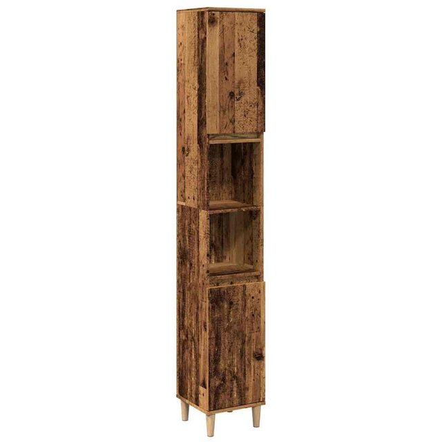 vidaXL Badezimmerspiegelschrank Badschrank Altholz-Optik 30x30x190 cm Holzw günstig online kaufen