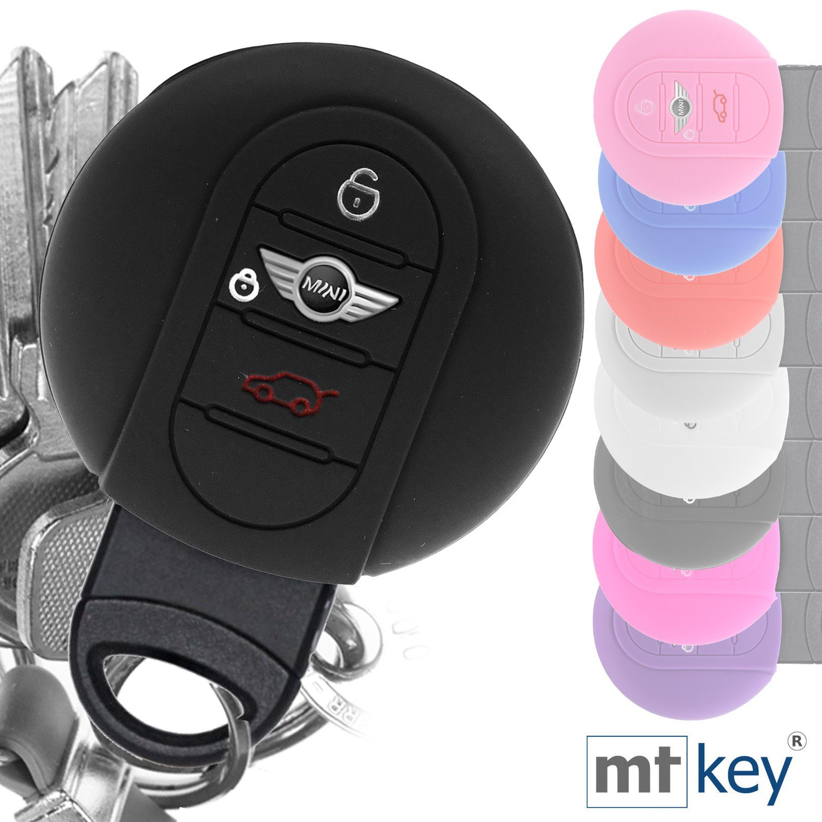 mt-key Schlüsseltasche Autoschlüssel Softcase Silikon Schutzhülle günstig online kaufen
