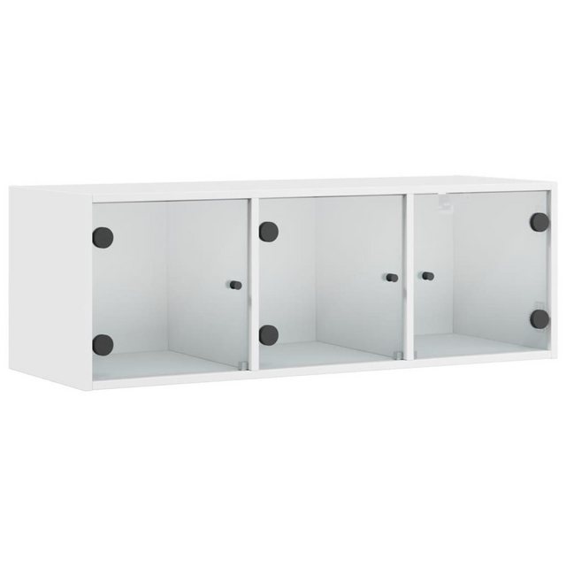 vidaXL Hängeschrank Hängeschrank Wandschrank mit Glastüren Weiß 102x37x35 c günstig online kaufen