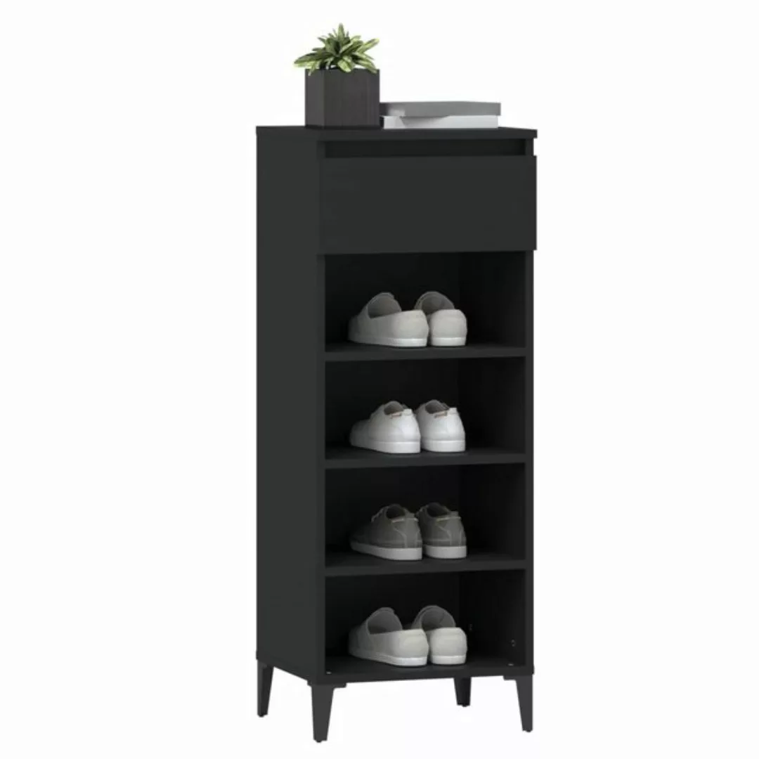 vidaXL Schuhschrank Schuhregal Schwarz 40x36x105 cm Spanplatte günstig online kaufen