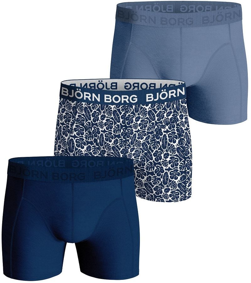 Bjorn Borg Boxers Cotton Stretch 3-Pack Blau  - Größe L günstig online kaufen