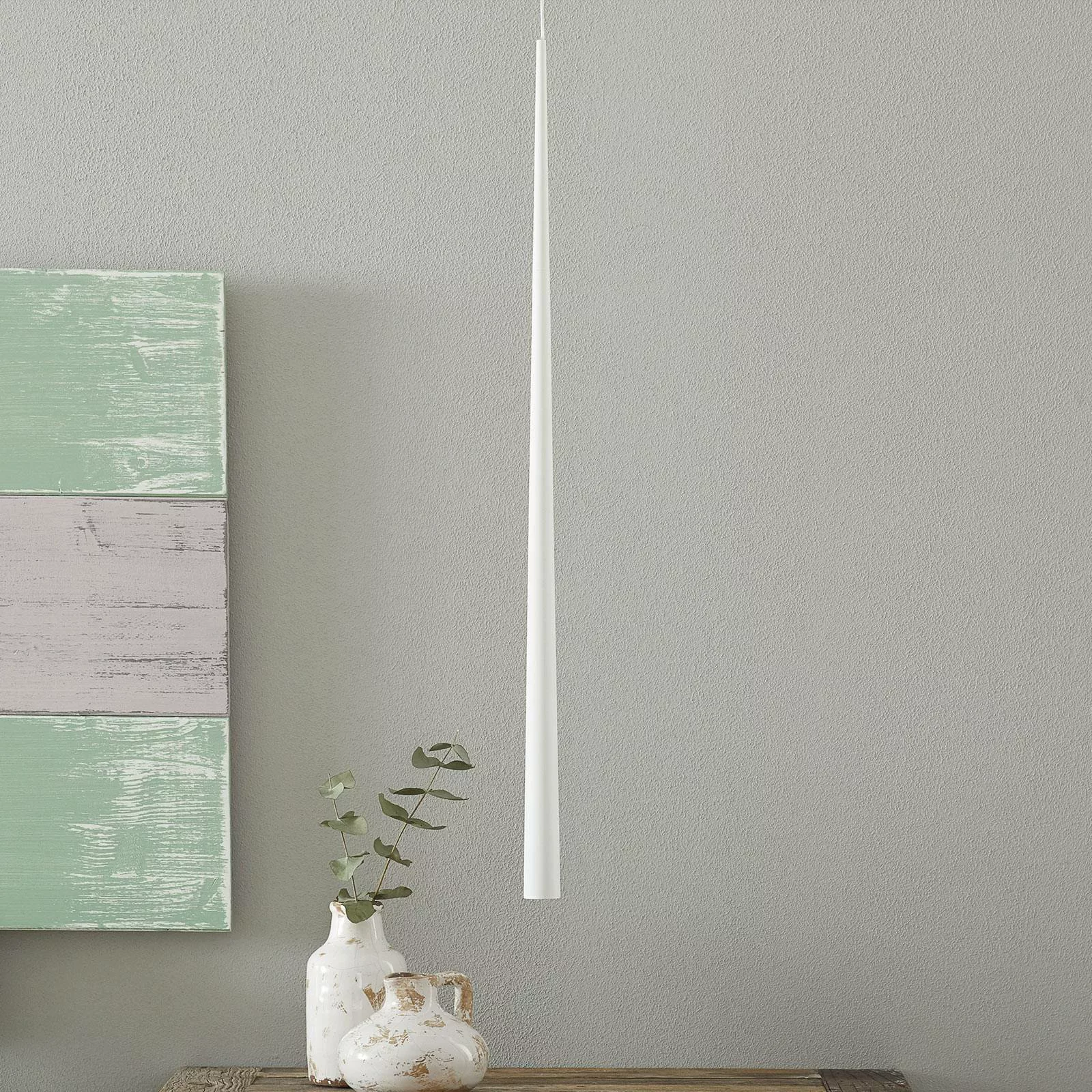 Bendis - schlanke LED-Pendellampe in Weiß günstig online kaufen