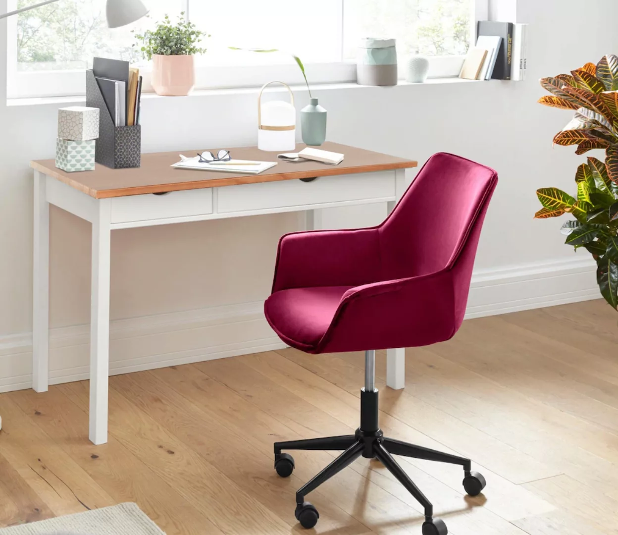 INOSIGN Schreibtisch "Gava", massives Kiefernholz, für das home office, Lap günstig online kaufen