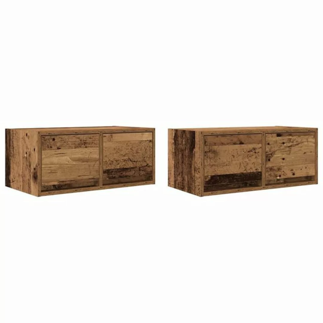 vidaXL TV-Schrank TV-Schränke 2 Stk. Altholz-Optik 60x31x25,5 cm Holzwerkst günstig online kaufen