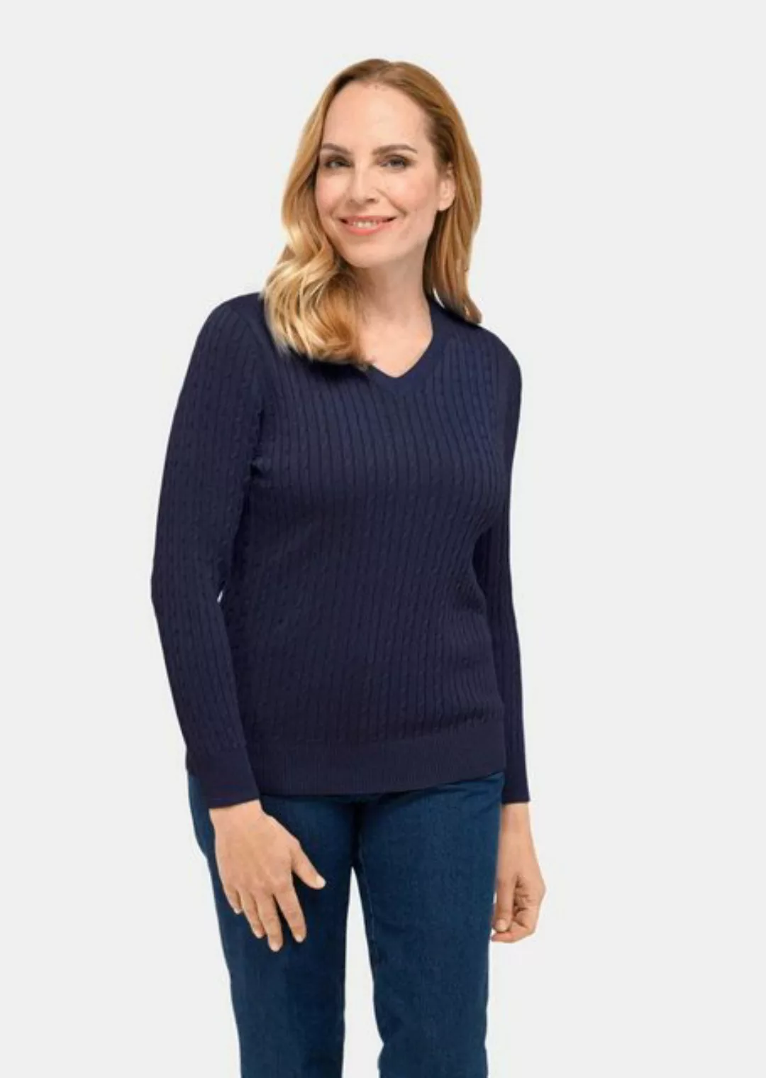 GOLDNER Strickpullover Leichter Pullover mit schönem Zopfmuster günstig online kaufen