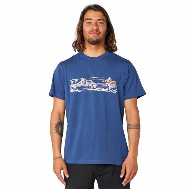 Rip Curl T-Shirt Herren Kurzarm-T-Shirt Rip Curl Paradise Land Blau günstig online kaufen