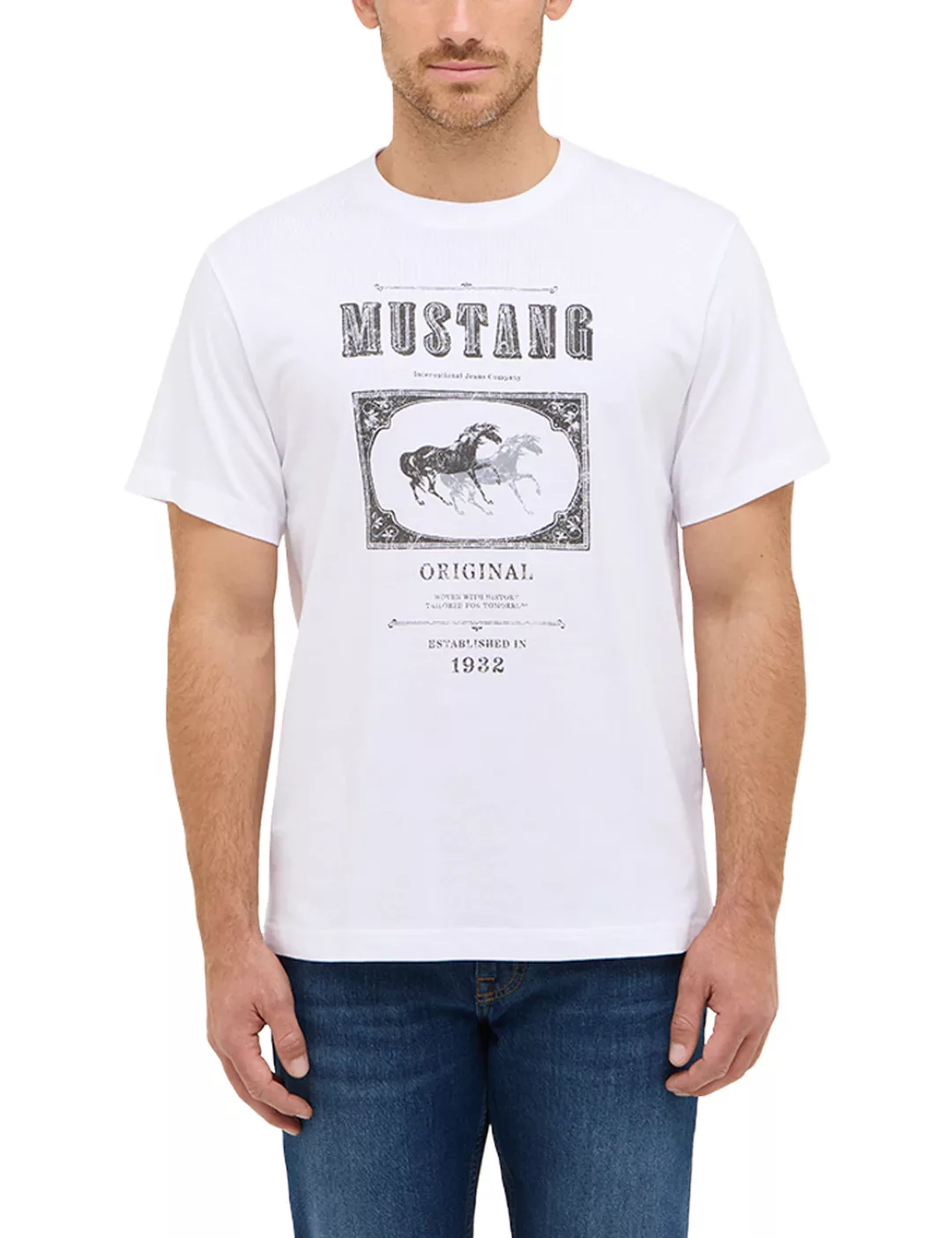 MUSTANG Kurzarmshirt "Herren Style Akron" günstig online kaufen