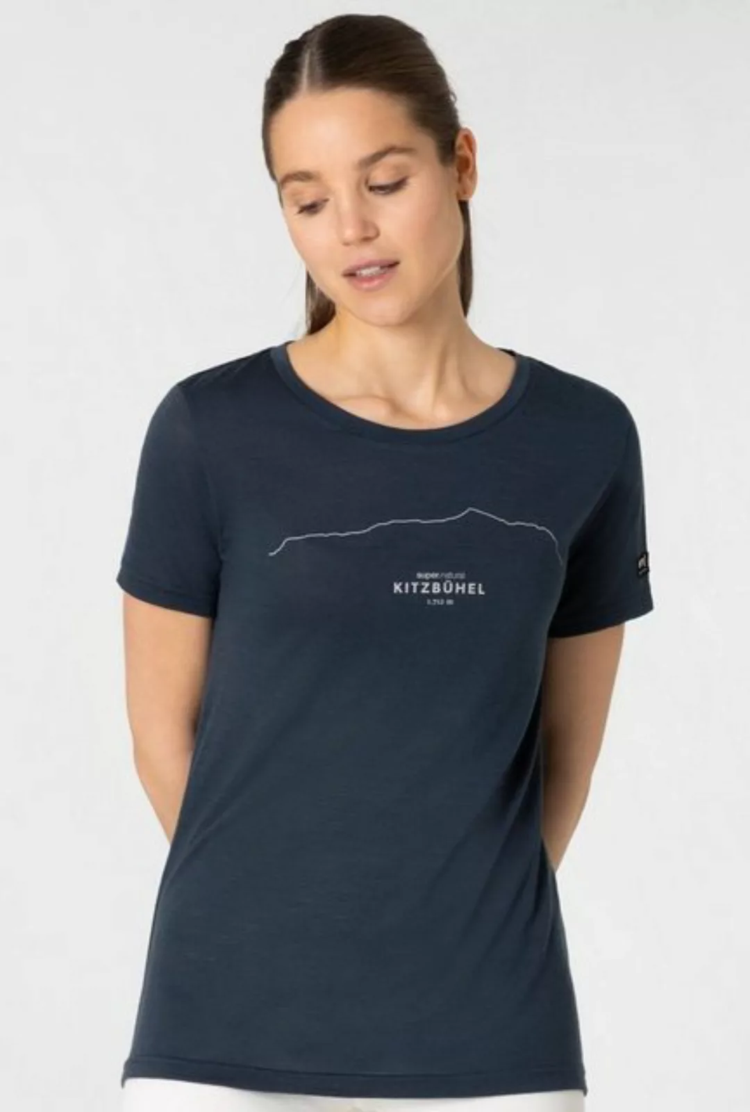 SUPER.NATURAL Print-Shirt Merino T-Shirt W KITZBÜHEL TEE pflegeleichter Mer günstig online kaufen
