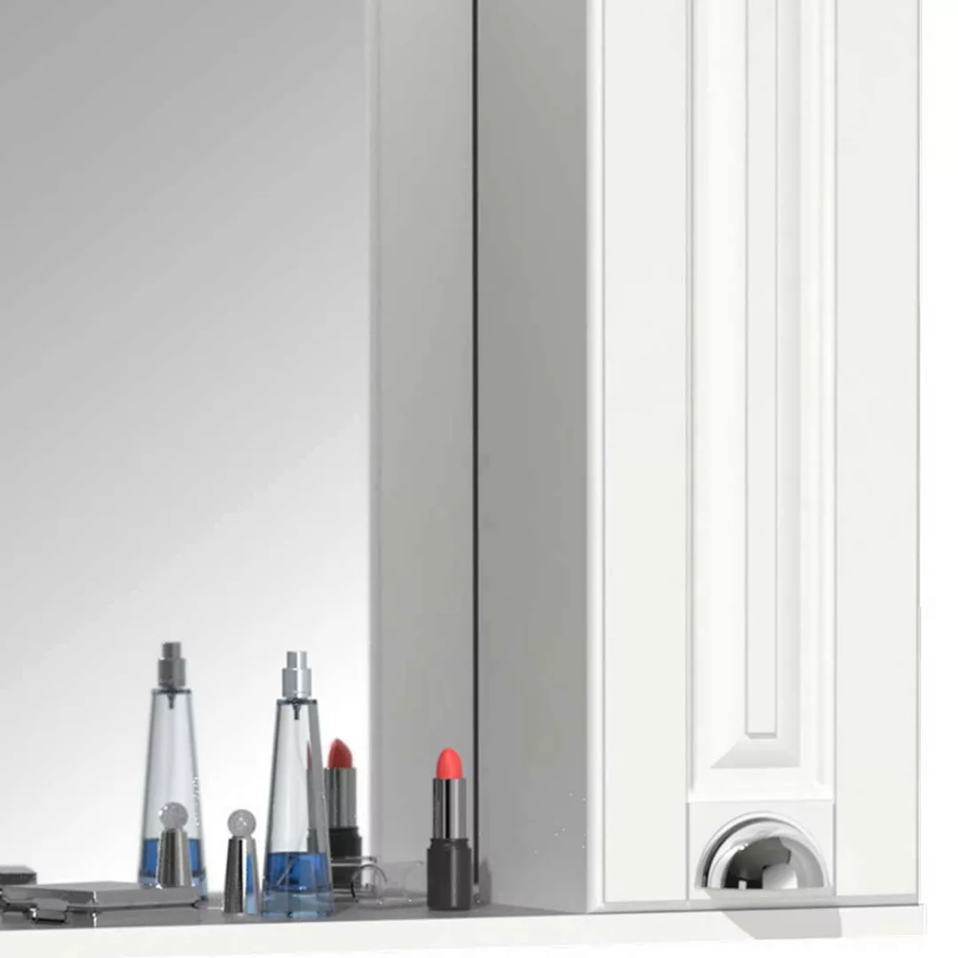 XL Spiegelschrank weiß im Landhausstil LED Beleuchtung günstig online kaufen