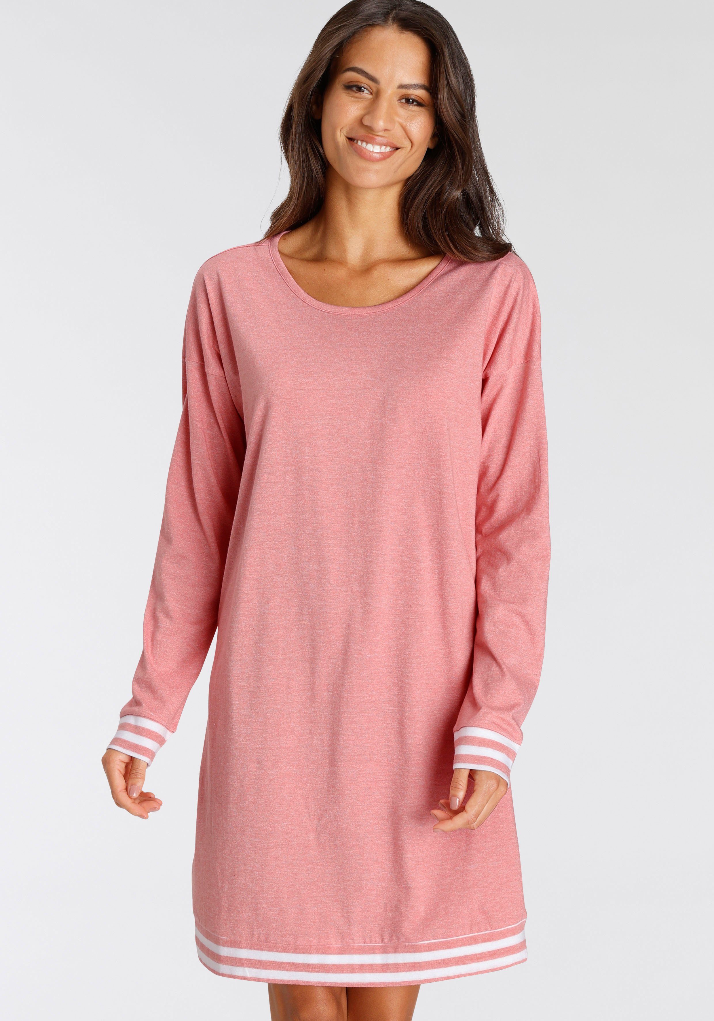 Vivance Dreams Sleepshirt, mit Streifen-Details günstig online kaufen