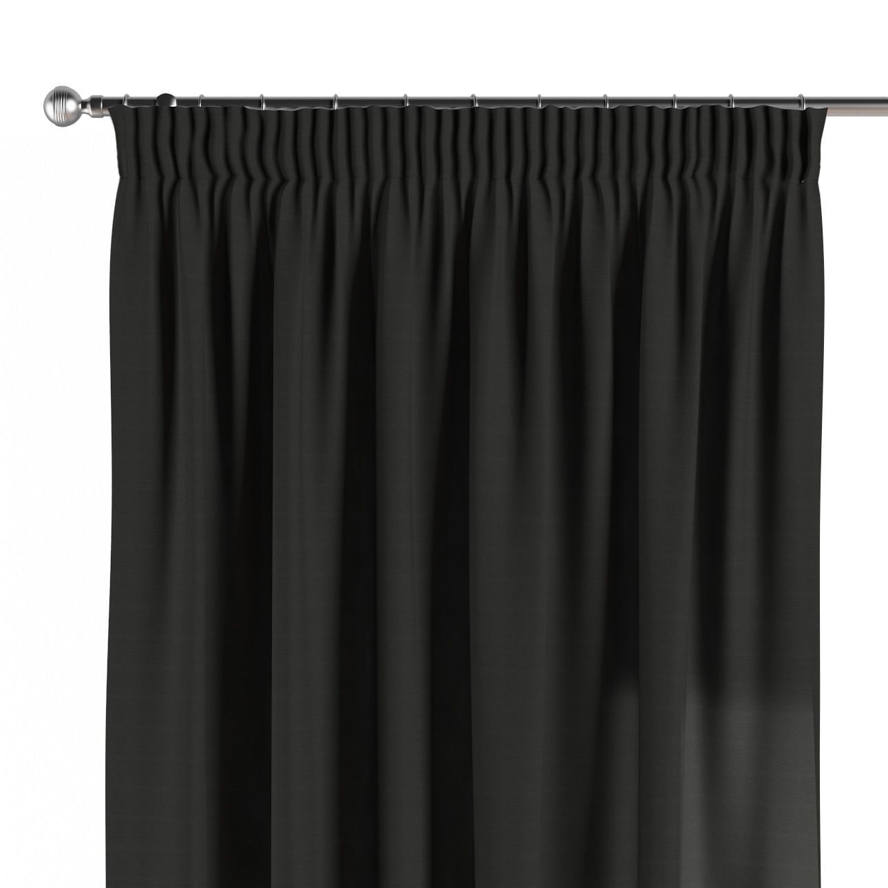 Vorhang mit Kräuselband, schwarz, Loneta (133-06) günstig online kaufen