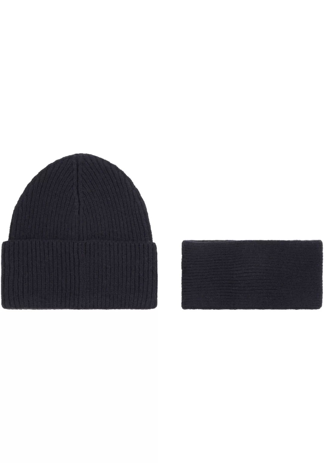 Calvin Klein Strickmütze "CK METAL BEANIE & HEADBAND", mit Logozeichen günstig online kaufen