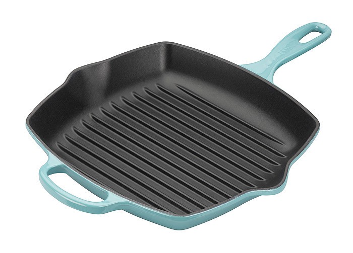 Le Creuset Grillpfanne Quadratisch Signature Gusseisen Karibik 26cm günstig online kaufen