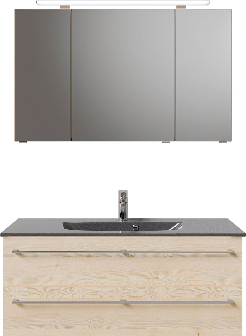 Saphir Badmöbel-Set "Serie 6025 2-teilig Mineralmarmor-Waschtisch mit LED-S günstig online kaufen