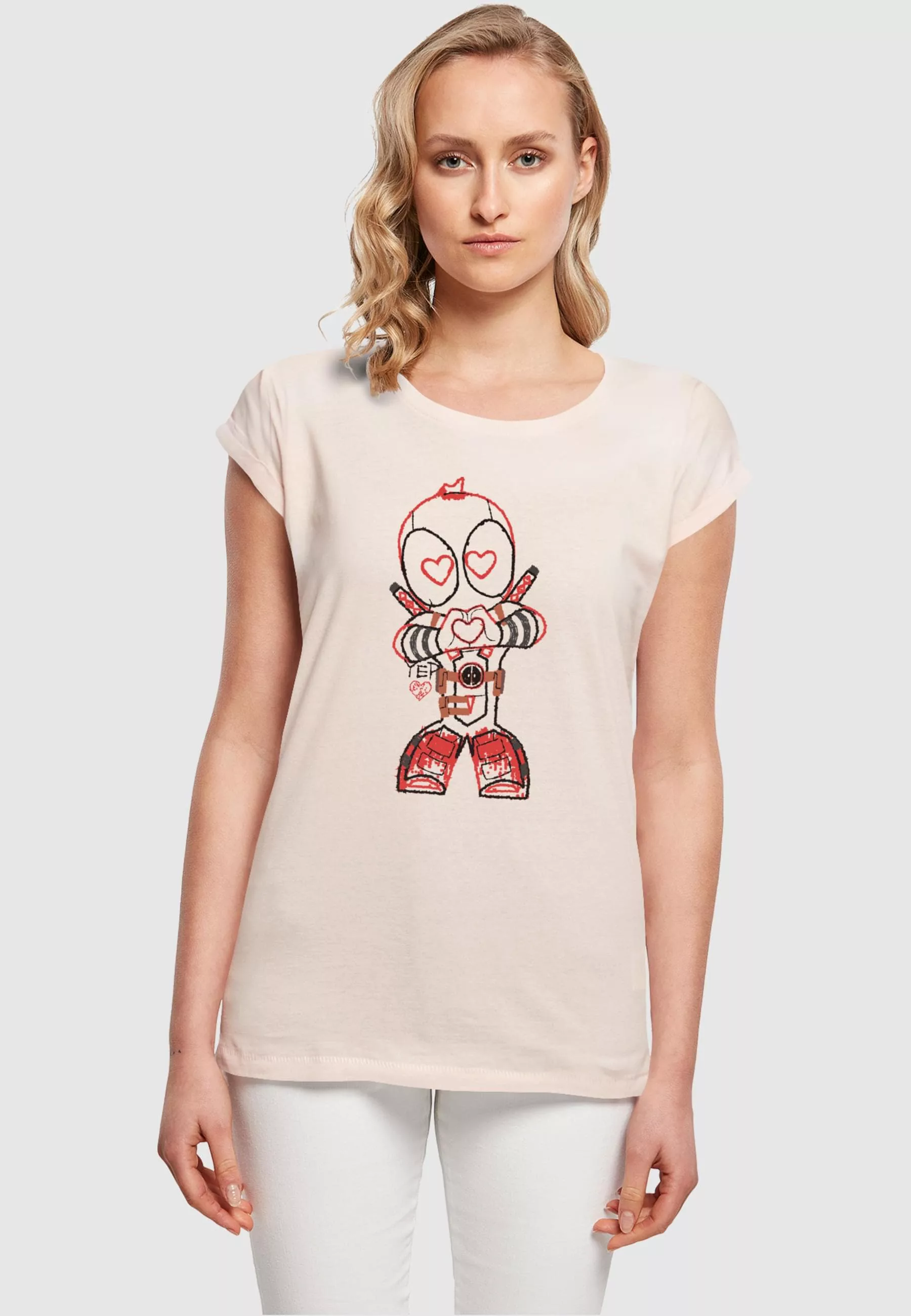 ABSOLUTE CULT T-Shirt "ABSOLUTE CULT Damen Ladies Deadpool - Love Beam Line günstig online kaufen