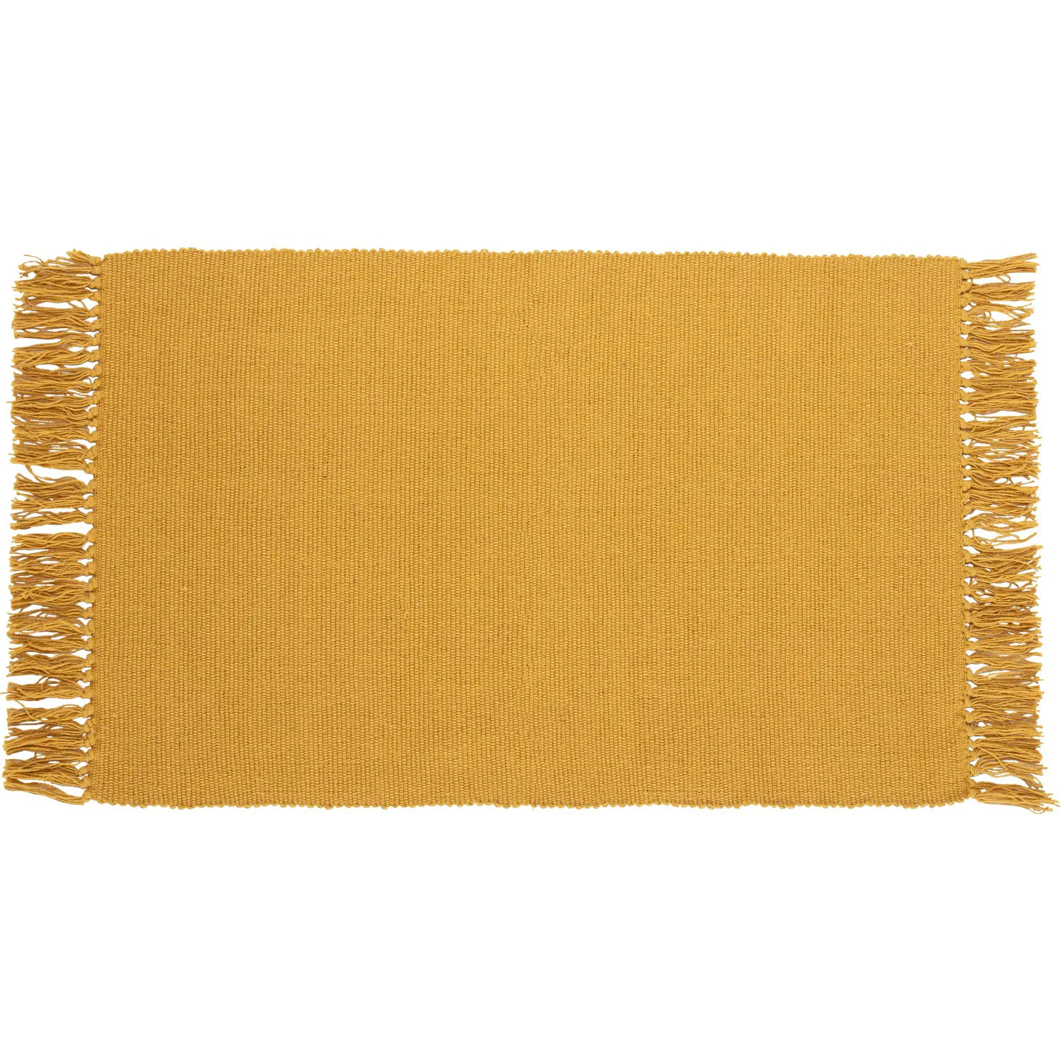 OBI Baumwoll Teppich Uni Mustard 50 x 80 cm günstig online kaufen