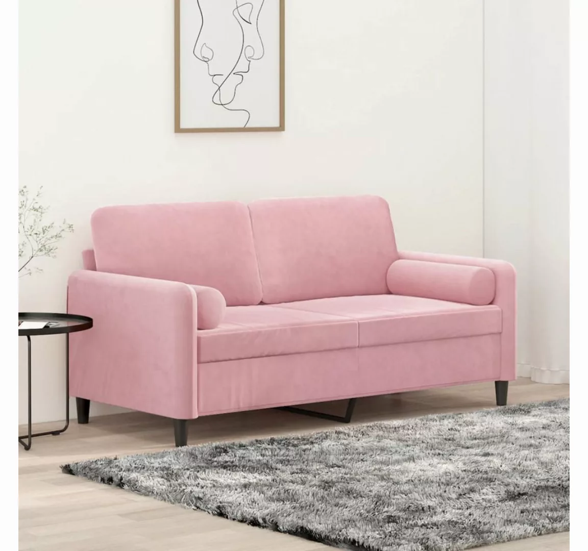 vidaXL Sofa Sofa mit Zierkissen Samt, 140 cm, 2-Sitzer günstig online kaufen