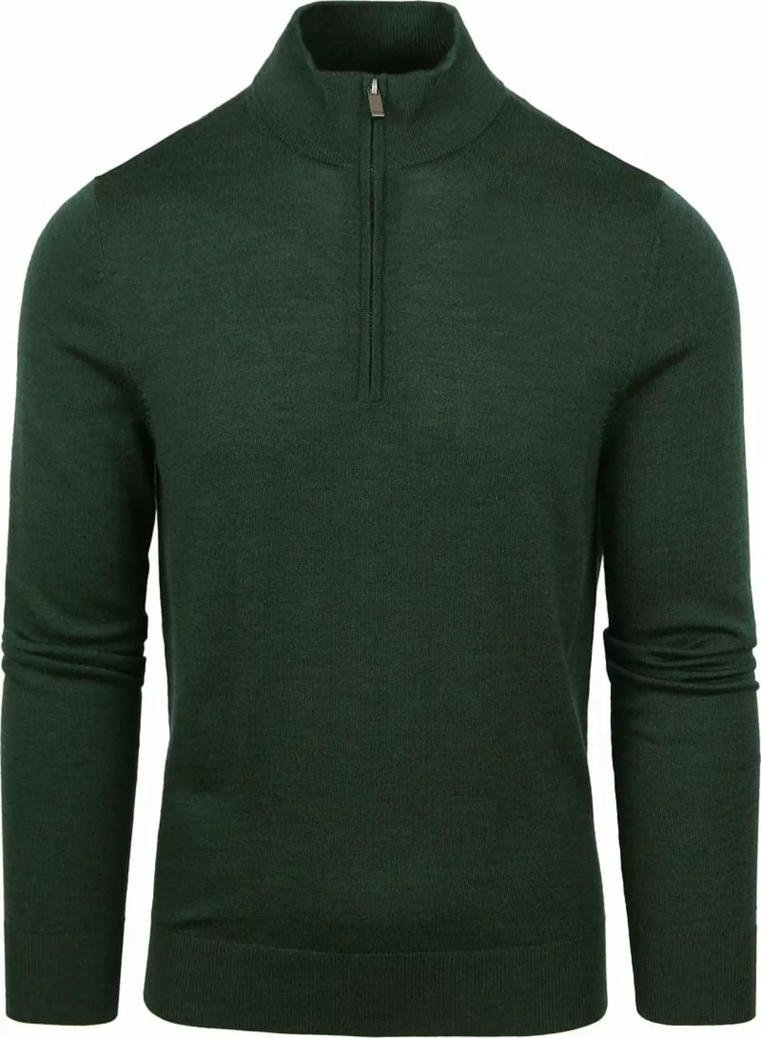 Suitable Merino Half Zip Pullover Dunkelgrün - Größe XXL günstig online kaufen