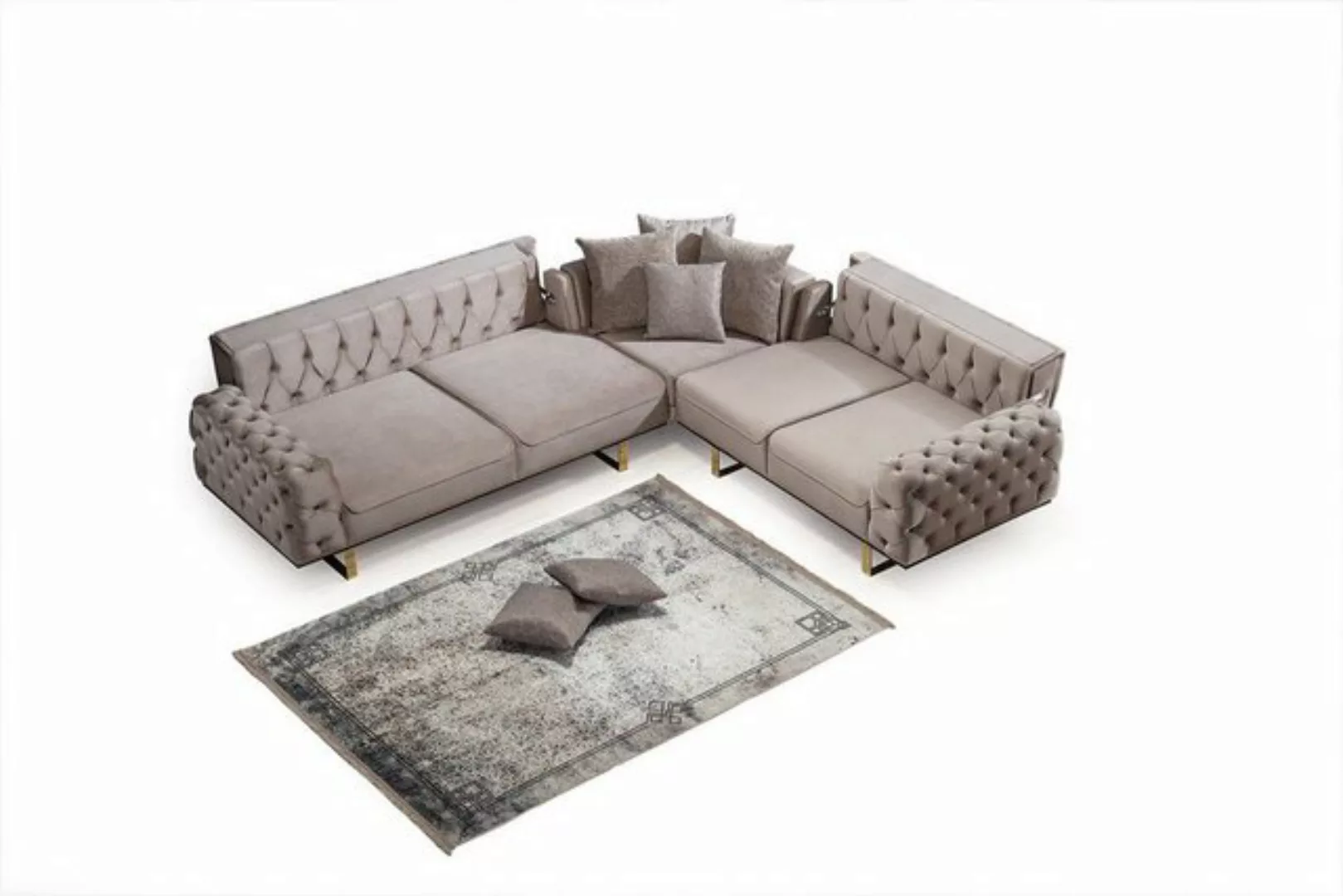 Villa Möbel Ecksofa Roma, Set, mit Relax-/Bettfunktion durch umklappbare Rü günstig online kaufen