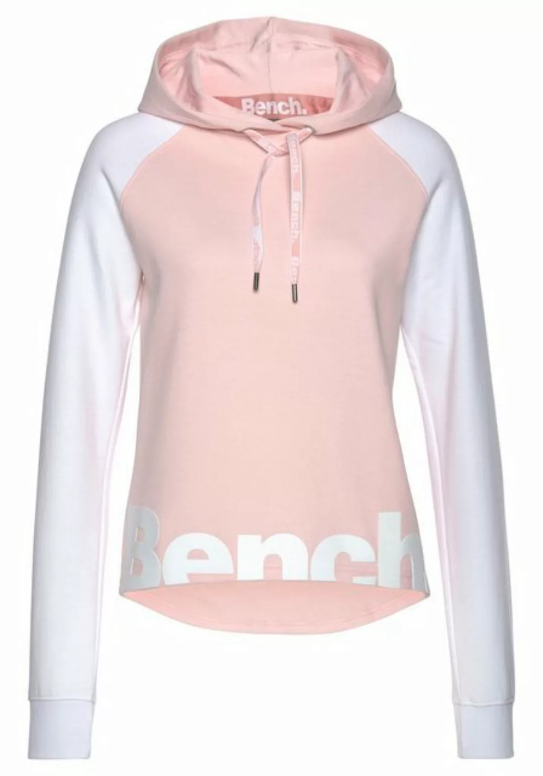 Bench. Loungewear Kapuzensweatshirt mit farblich abgesetzten Ärmeln und Log günstig online kaufen