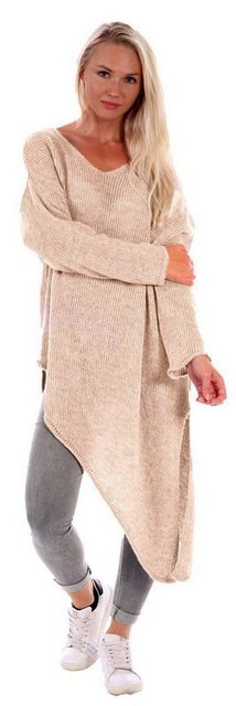 Charis Moda Longpullover Langarm Longpullover im asymmetrischen Schnitt günstig online kaufen