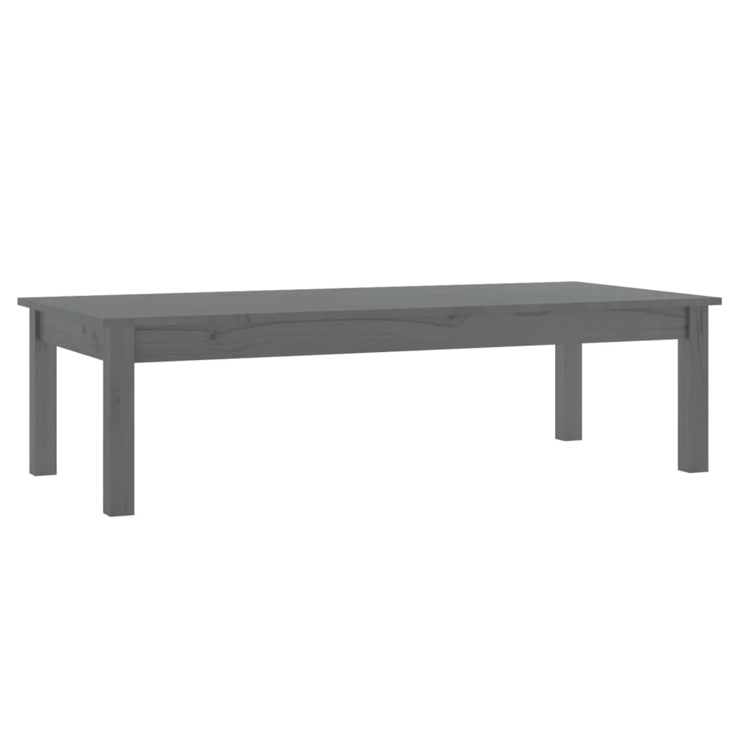 vidaXL Couchtisch Grau 110x50x30 cm Massivholz Kiefer günstig online kaufen