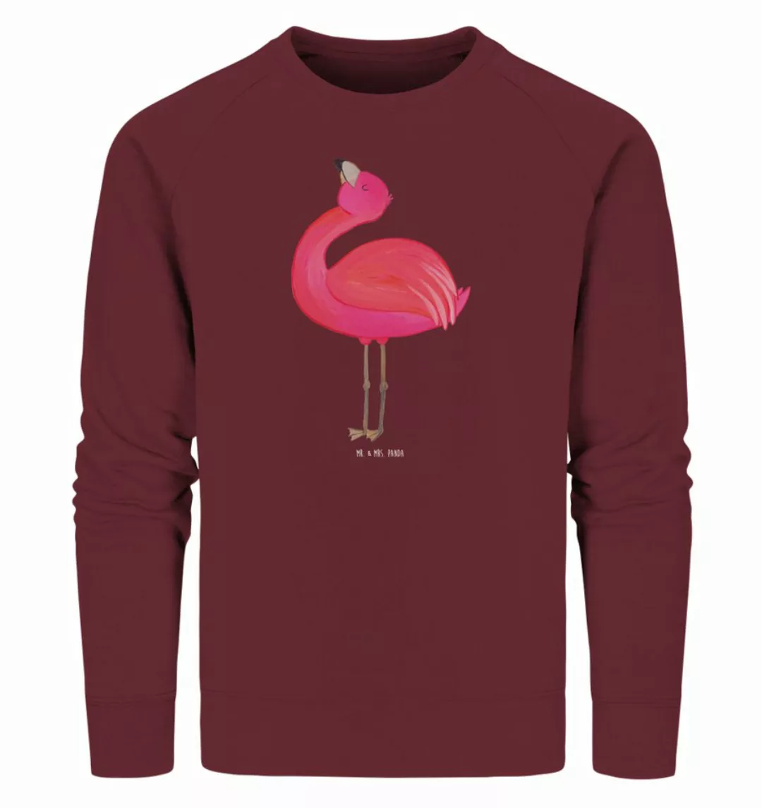 Mr. & Mrs. Panda Longpullover Größe M Flamingo stolz - Burgundy - Geschenk, günstig online kaufen