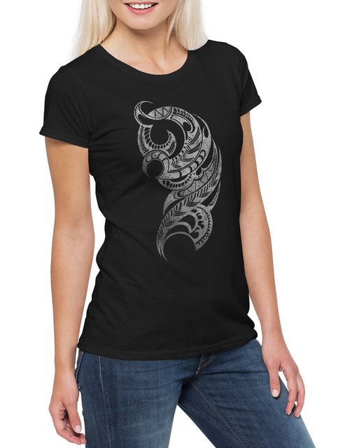 Urban Backwoods Print-Shirt Maori Symbol Damen T-Shirt Native New Zealand N günstig online kaufen