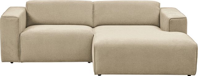 andas Ecksofa Noord, mit Kedernaht, Breite 234 cm, Cord, Struktur, Webstoff günstig online kaufen