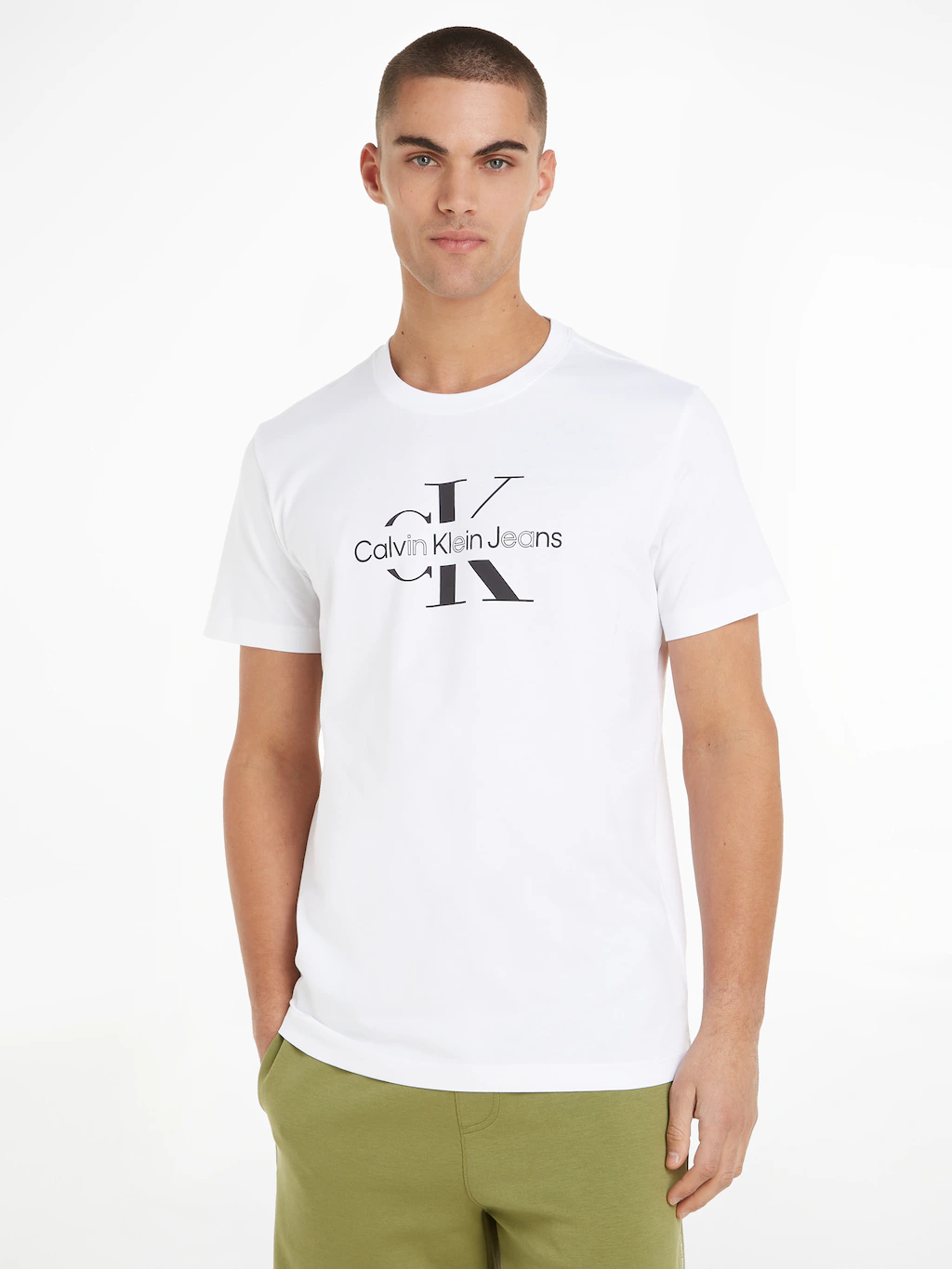 Calvin Klein Jeans T-Shirt "DISRUPTED OUTLINE MONOLOGO TEE", mit Logodruck günstig online kaufen