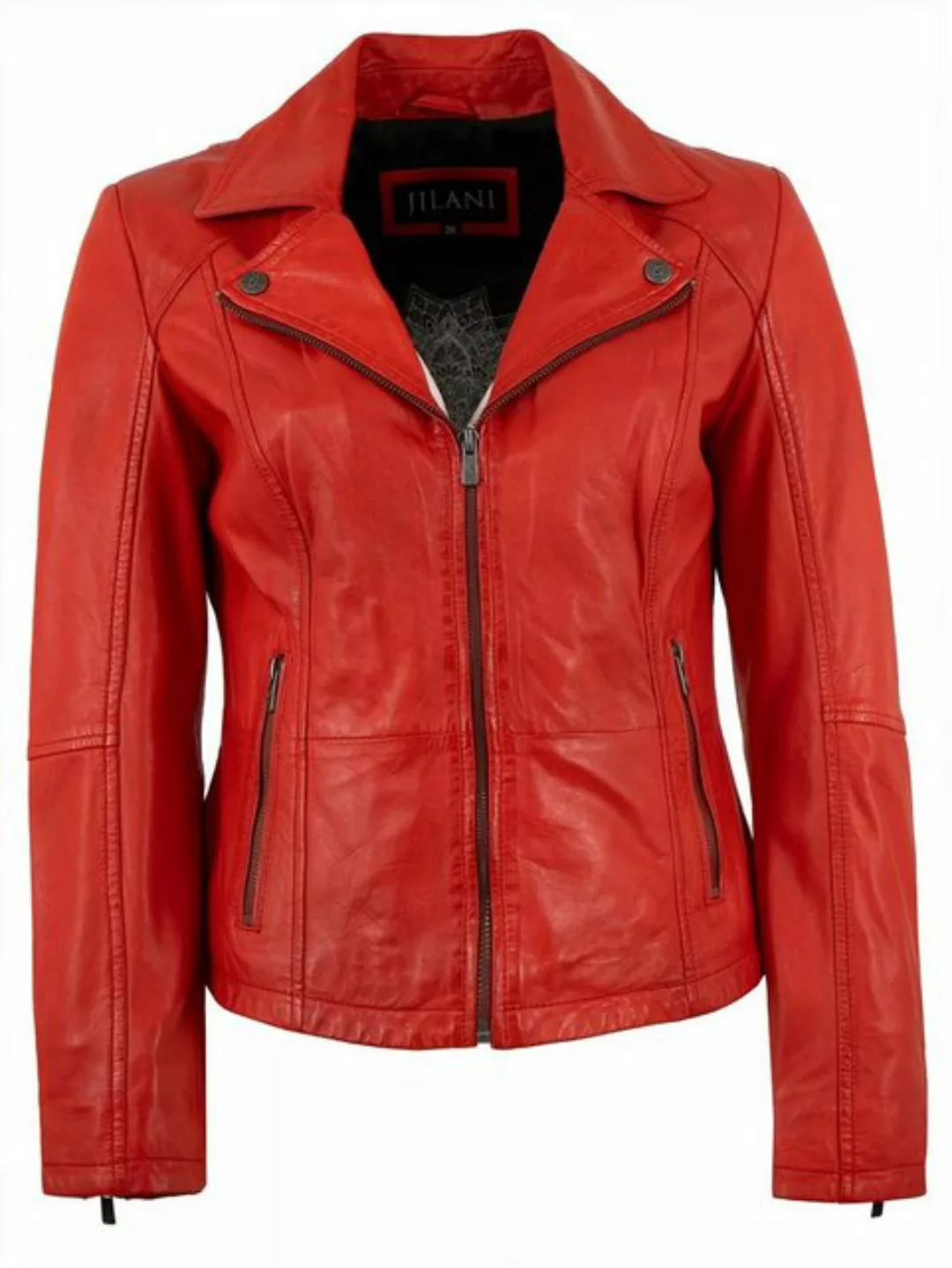 Jilani Lederjacke Smilla Jilani - Damen Echtleder Lederjacke Lammnappa rot günstig online kaufen